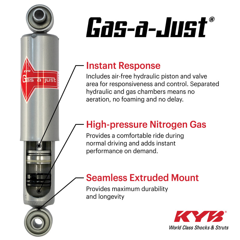 KYB 2018 Jeep Wrangler JK 4WD Lifted 1.5in-3in Gas-A-Just Gas Shock