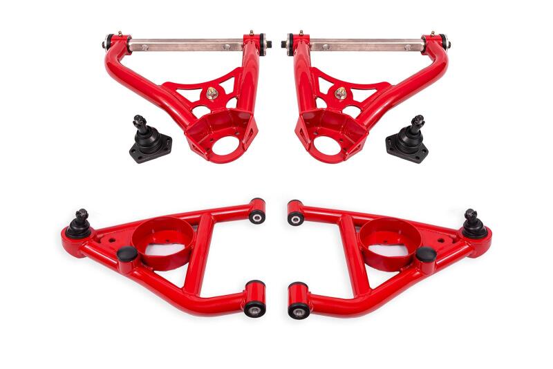 BMR 67-69 GM F-Body / 68-74 X-Body Non-Adj. Upper & Lower A-Arms (Polyurethane) - Red